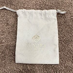 Kendra Scott Gray Suede Drawstring Jewelry dustbag